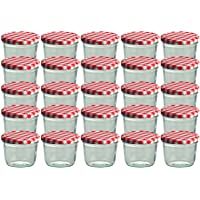CapCro - Tapa del Tarro de Mermelada Jar Jar a 82 Rojo revisado 25 Sistema Antideslizante Cristal 230 ml…